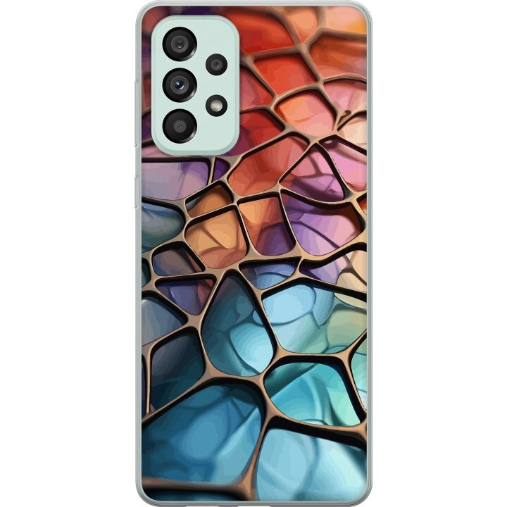 Mobiele hoes voor Samsung Galaxy A73 5G met Metallic patroon ontwerp in de groep SMARTPHONE & TABLETS / Mobielbescherming / Samsung bij TP E-commerce Nordic AB (A60183)