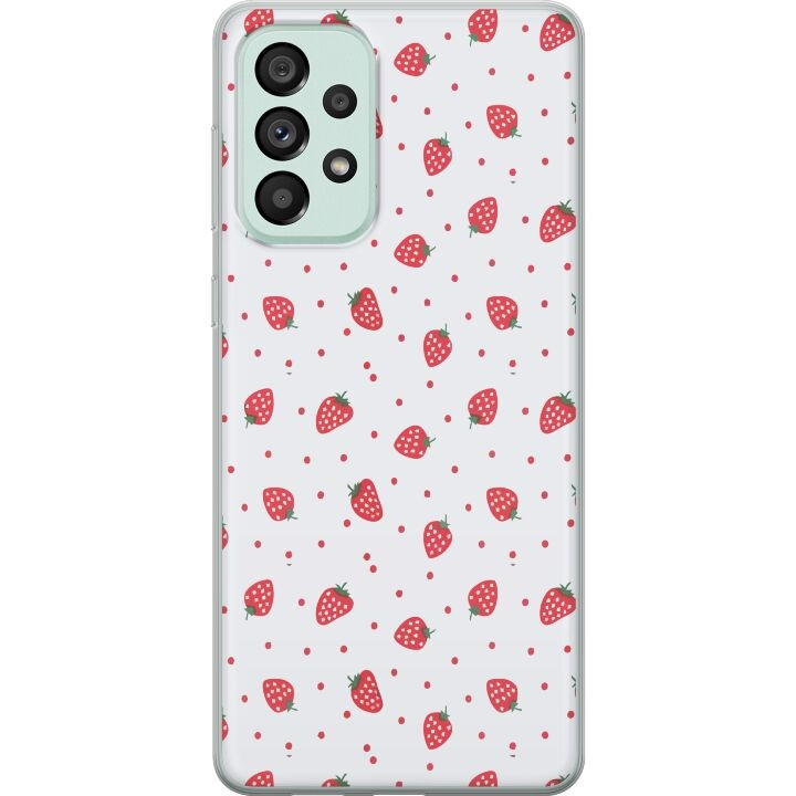 Mobiele hoes voor Samsung Galaxy A73 5G met Aardbeien ontwerp in de groep SMARTPHONE & TABLETS / Mobielbescherming / Samsung bij TP E-commerce Nordic AB (A60190)