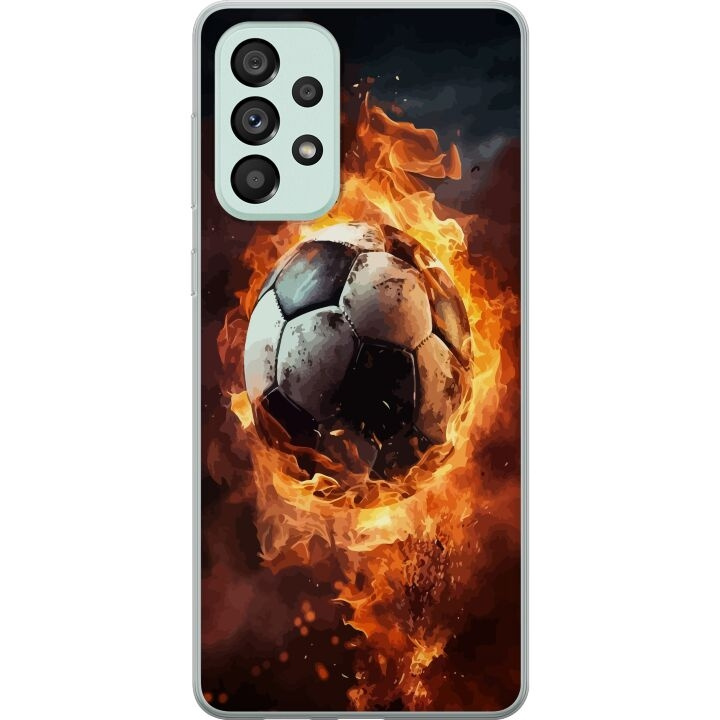 Mobiele hoes voor Samsung Galaxy A73 5G met Voetbal ontwerp in de groep SMARTPHONE & TABLETS / Mobielbescherming / Samsung bij TP E-commerce Nordic AB (A60194)