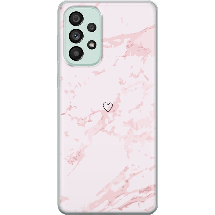 Mobiele hoes voor Samsung Galaxy A73 5G met Roze Hart ontwerp in de groep SMARTPHONE & TABLETS / Mobielbescherming / Samsung bij TP E-commerce Nordic AB (A60196)