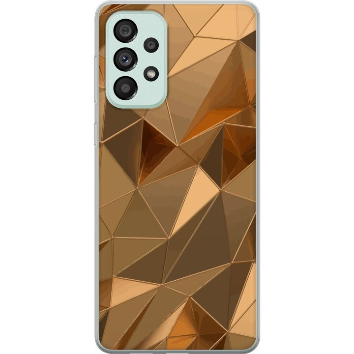 Mobiele hoes voor Samsung Galaxy A73 5G met 3D Goud ontwerp in de groep SMARTPHONE & TABLETS / Mobielbescherming / Samsung bij TP E-commerce Nordic AB (A60197)