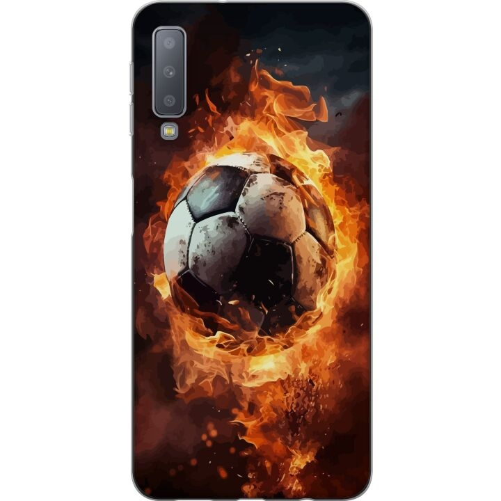 Mobiele hoes voor Samsung Galaxy A7 (2018) met Voetbal ontwerp in de groep SMARTPHONE & TABLETS / Mobielbescherming / Samsung bij TP E-commerce Nordic AB (A60221)