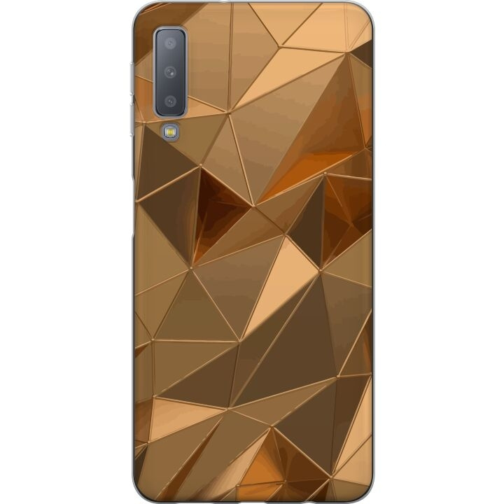 Mobiele hoes voor Samsung Galaxy A7 (2018) met 3D Goud ontwerp in de groep SMARTPHONE & TABLETS / Mobielbescherming / Samsung bij TP E-commerce Nordic AB (A60224)