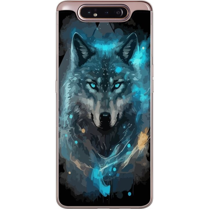 Mobiele hoes voor Samsung Galaxy A80 met Wolf ontwerp in de groep SMARTPHONE & TABLETS / Mobielbescherming / Samsung bij TP E-commerce Nordic AB (A60232)