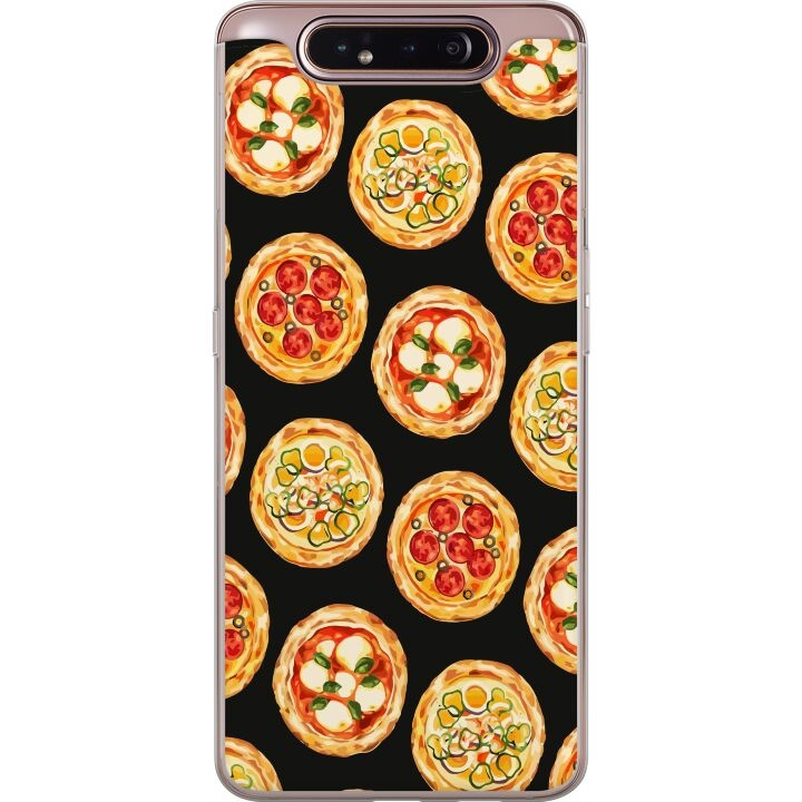 Mobiele hoes voor Samsung Galaxy A80 met Pizza ontwerp in de groep SMARTPHONE & TABLETS / Mobielbescherming / Samsung bij TP E-commerce Nordic AB (A60240)