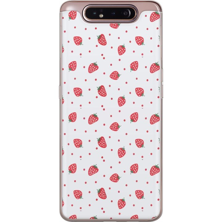 Mobiele hoes voor Samsung Galaxy A80 met Aardbeien ontwerp in de groep SMARTPHONE & TABLETS / Mobielbescherming / Samsung bij TP E-commerce Nordic AB (A60244)