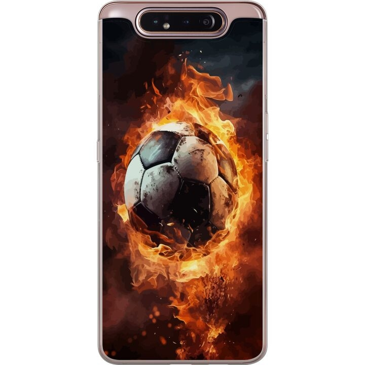 Mobiele hoes voor Samsung Galaxy A80 met Voetbal ontwerp in de groep SMARTPHONE & TABLETS / Mobielbescherming / Samsung bij TP E-commerce Nordic AB (A60248)