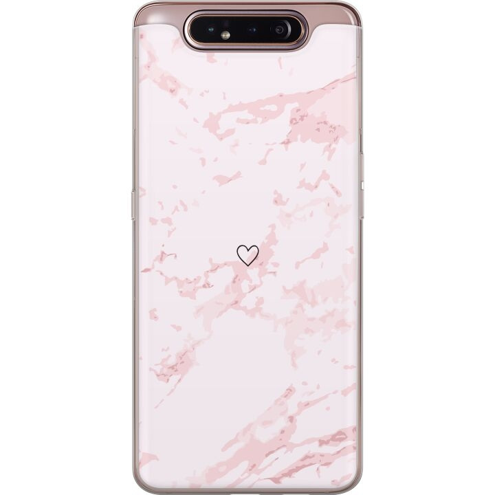 Mobiele hoes voor Samsung Galaxy A80 met Roze Hart ontwerp in de groep SMARTPHONE & TABLETS / Mobielbescherming / Samsung bij TP E-commerce Nordic AB (A60250)