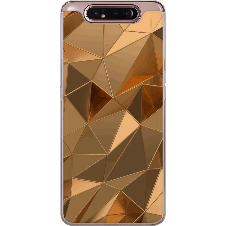 Mobiele hoes voor Samsung Galaxy A80 met 3D Goud ontwerp in de groep SMARTPHONE & TABLETS / Mobielbescherming / Samsung bij TP E-commerce Nordic AB (A60251)