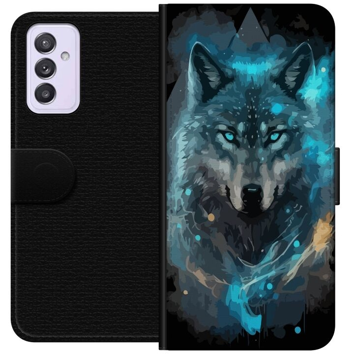 Portemonnee-hoesje voor Samsung Galaxy A82 5G met Wolf ontwerp in de groep SMARTPHONE & TABLETS / Mobielbescherming / Samsung bij TP E-commerce Nordic AB (A60259)