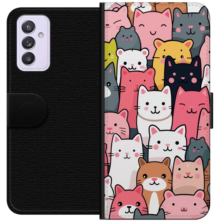 Portemonnee-hoesje voor Samsung Galaxy A82 5G met Kattenpatroon ontwerp in de groep SMARTPHONE & TABLETS / Mobielbescherming / Samsung bij TP E-commerce Nordic AB (A60262)