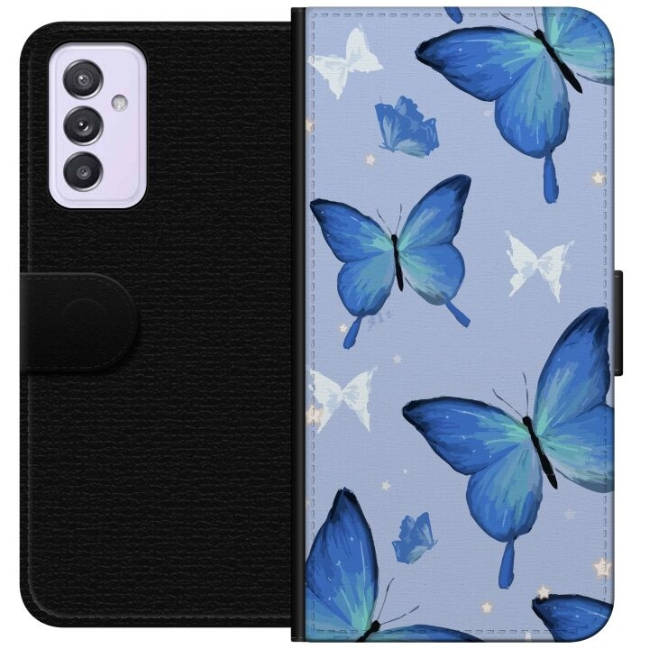 Portemonnee-hoesje voor Samsung Galaxy A82 5G met Blauwe vlinders ontwerp in de groep SMARTPHONE & TABLETS / Mobielbescherming / Samsung bij TP E-commerce Nordic AB (A60270)