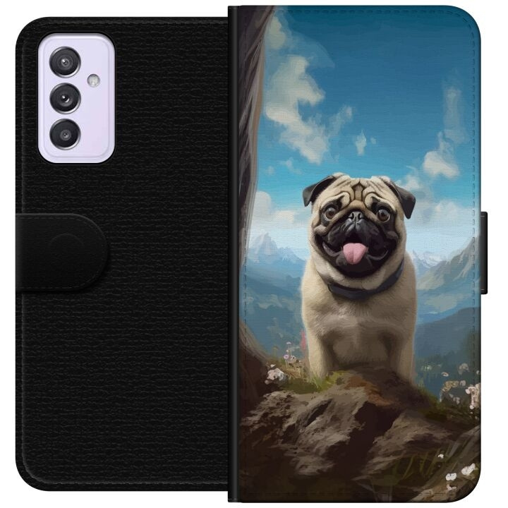 Portemonnee-hoesje voor Samsung Galaxy A82 5G met Blije Hond ontwerp in de groep SMARTPHONE & TABLETS / Mobielbescherming / Samsung bij TP E-commerce Nordic AB (A60272)