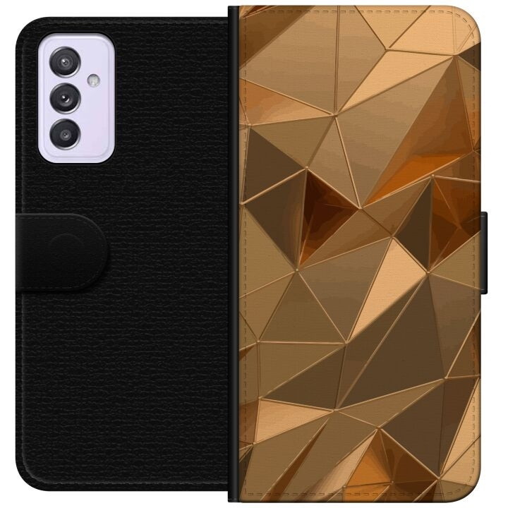 Portemonnee-hoesje voor Samsung Galaxy A82 5G met 3D Goud ontwerp in de groep SMARTPHONE & TABLETS / Mobielbescherming / Samsung bij TP E-commerce Nordic AB (A60278)