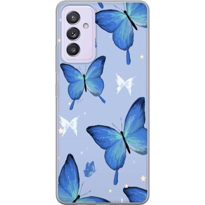 Mobiele hoes voor Samsung Galaxy A82 5G met Blauwe vlinders ontwerp in de groep SMARTPHONE & TABLETS / Mobielbescherming / Samsung bij TP E-commerce Nordic AB (A60297)