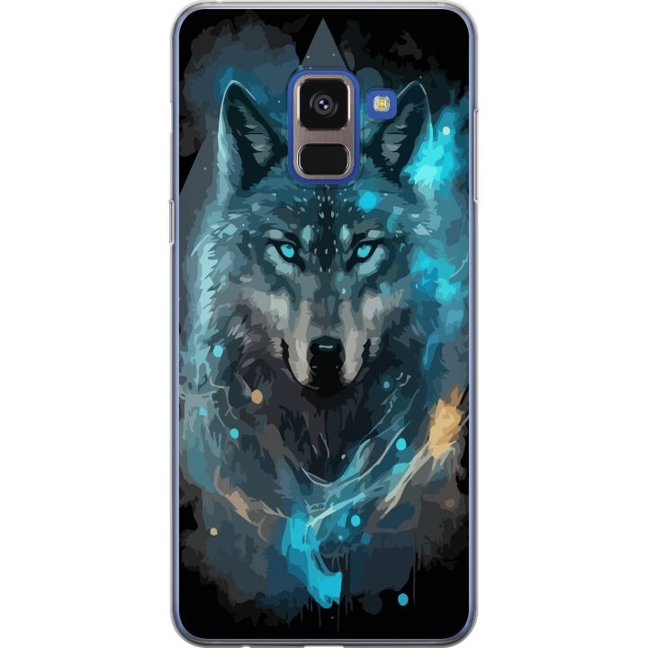 Mobiele hoes voor Samsung Galaxy A8 (2018) met Wolf ontwerp in de groep SMARTPHONE & TABLETS / Mobielbescherming / Samsung bij TP E-commerce Nordic AB (A60313)