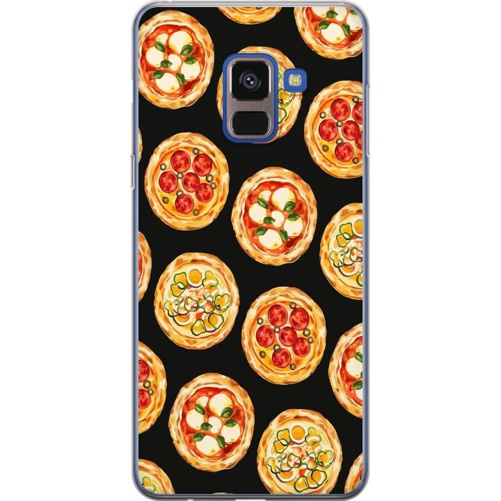 Mobiele hoes voor Samsung Galaxy A8 (2018) met Pizza ontwerp in de groep SMARTPHONE & TABLETS / Mobielbescherming / Samsung bij TP E-commerce Nordic AB (A60321)