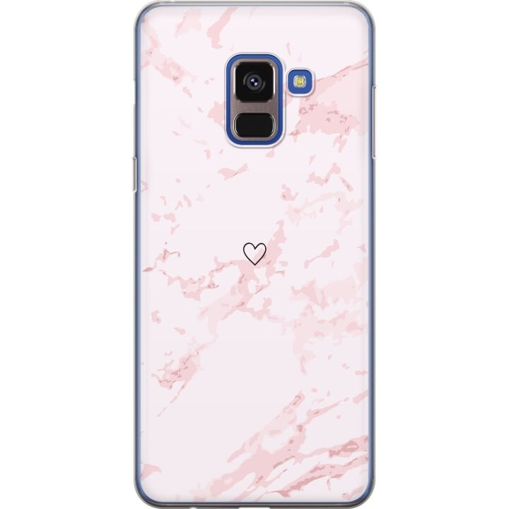 Mobiele hoes voor Samsung Galaxy A8 (2018) met Roze Hart ontwerp in de groep SMARTPHONE & TABLETS / Mobielbescherming / Samsung bij TP E-commerce Nordic AB (A60331)