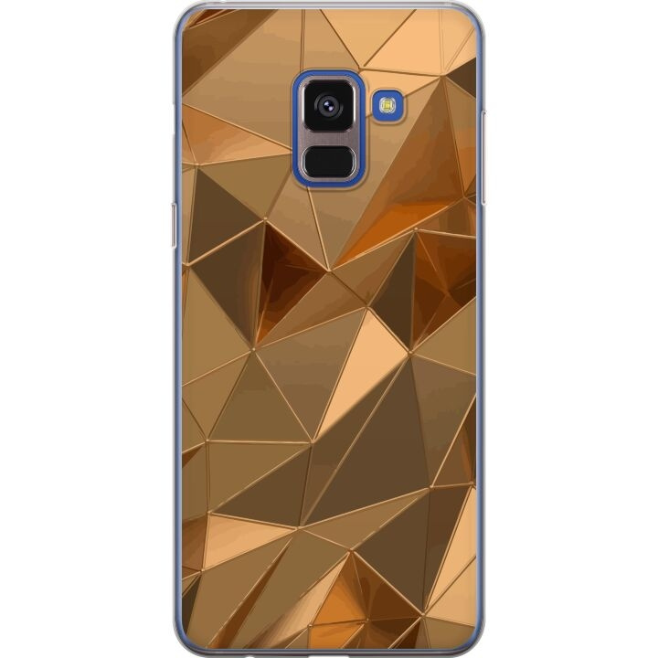 Mobiele hoes voor Samsung Galaxy A8 (2018) met 3D Goud ontwerp in de groep SMARTPHONE & TABLETS / Mobielbescherming / Samsung bij TP E-commerce Nordic AB (A60332)