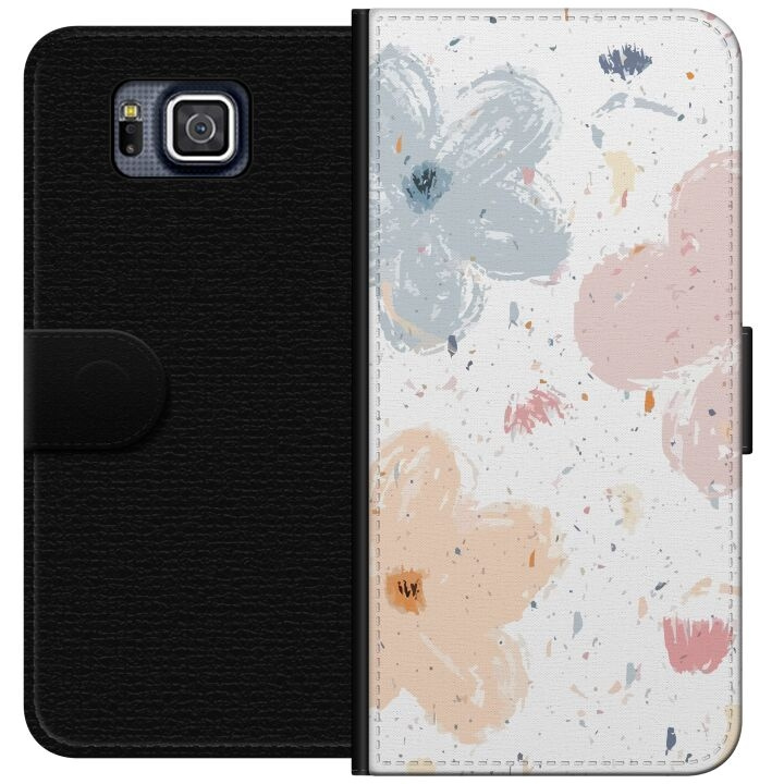 Portemonnee-hoesje voor Samsung Galaxy Alpha met Bloemen ontwerp in de groep SMARTPHONE & TABLETS / Mobielbescherming / Samsung bij TP E-commerce Nordic AB (A60347)