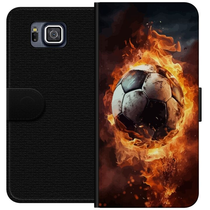 Portemonnee-hoesje voor Samsung Galaxy Alpha met Voetbal ontwerp in de groep SMARTPHONE & TABLETS / Mobielbescherming / Samsung bij TP E-commerce Nordic AB (A60356)