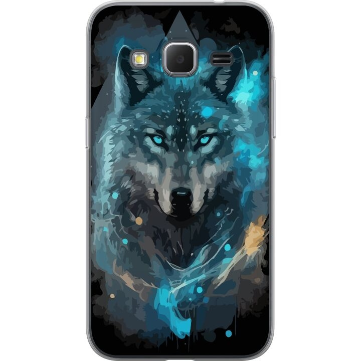 Mobiele hoes voor Samsung Galaxy Core Prime met Wolf ontwerp in de groep SMARTPHONE & TABLETS / Mobielbescherming / Samsung bij TP E-commerce Nordic AB (A60367)