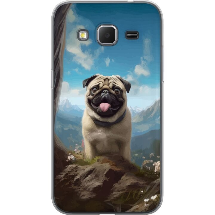 Mobiele hoes voor Samsung Galaxy Core Prime met Blije Hond ontwerp in de groep SMARTPHONE & TABLETS / Mobielbescherming / Samsung bij TP E-commerce Nordic AB (A60380)