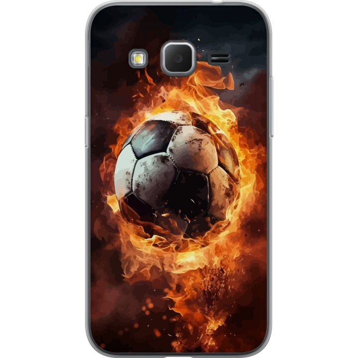 Mobiele hoes voor Samsung Galaxy Core Prime met Voetbal ontwerp in de groep SMARTPHONE & TABLETS / Mobielbescherming / Samsung bij TP E-commerce Nordic AB (A60383)