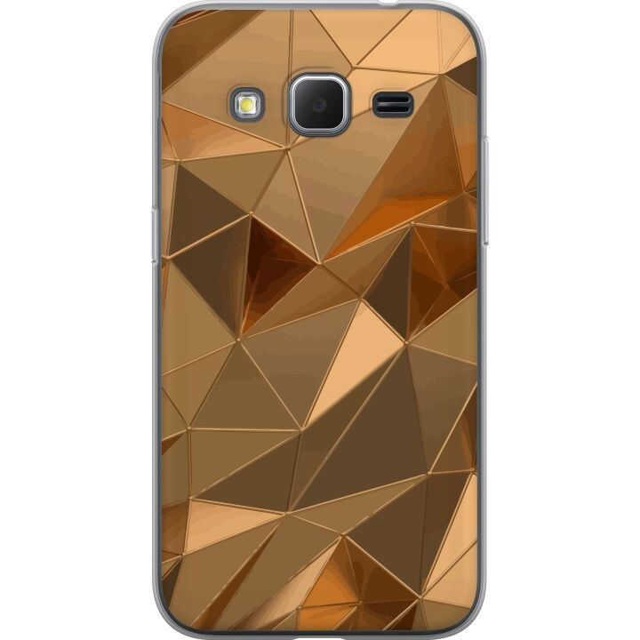 Mobiele hoes voor Samsung Galaxy Core Prime met 3D Goud ontwerp in de groep SMARTPHONE & TABLETS / Mobielbescherming / Samsung bij TP E-commerce Nordic AB (A60386)