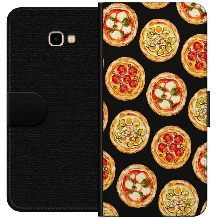 Portemonnee-hoesje voor Samsung Galaxy J4+ met Pizza ontwerp in de groep SMARTPHONE & TABLETS / Mobielbescherming / Samsung bij TP E-commerce Nordic AB (A60402)