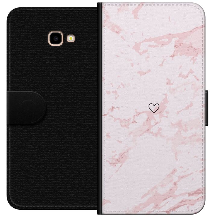 Portemonnee-hoesje voor Samsung Galaxy J4+ met Roze Hart ontwerp in de groep SMARTPHONE & TABLETS / Mobielbescherming / Samsung bij TP E-commerce Nordic AB (A60412)