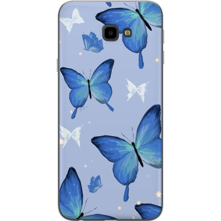 Mobiele hoes voor Samsung Galaxy J4+ met Blauwe vlinders ontwerp in de groep SMARTPHONE & TABLETS / Mobielbescherming / Samsung bij TP E-commerce Nordic AB (A60432)