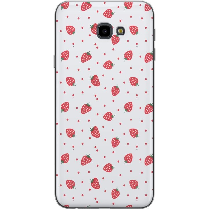 Mobiele hoes voor Samsung Galaxy J4+ met Aardbeien ontwerp in de groep SMARTPHONE & TABLETS / Mobielbescherming / Samsung bij TP E-commerce Nordic AB (A60433)