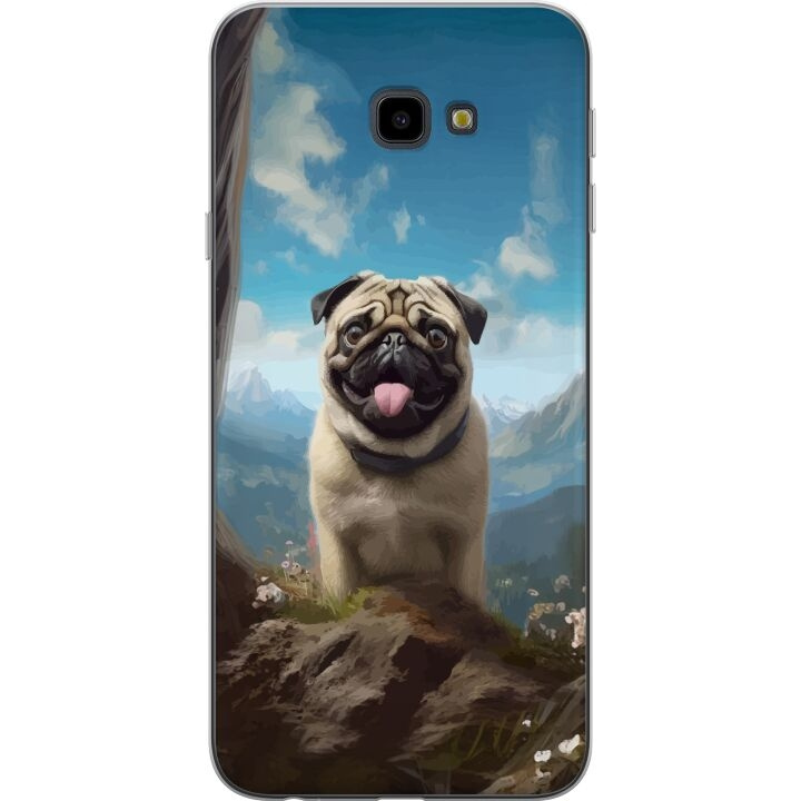 Mobiele hoes voor Samsung Galaxy J4+ met Blije Hond ontwerp in de groep SMARTPHONE & TABLETS / Mobielbescherming / Samsung bij TP E-commerce Nordic AB (A60434)