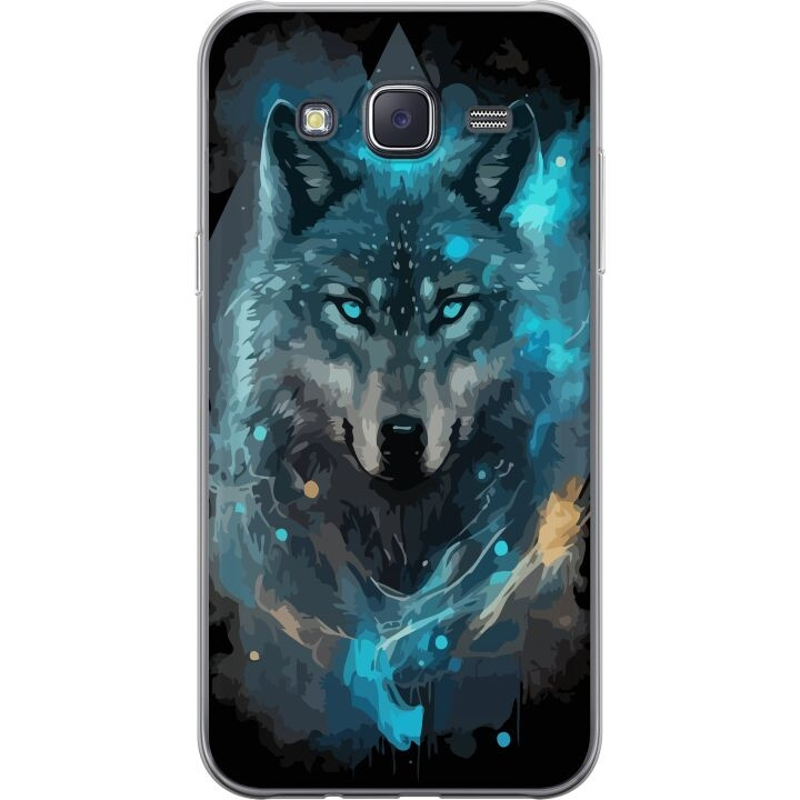 Mobiele hoes voor Samsung Galaxy J5 met Wolf ontwerp in de groep SMARTPHONE & TABLETS / Mobielbescherming / Samsung bij TP E-commerce Nordic AB (A60448)