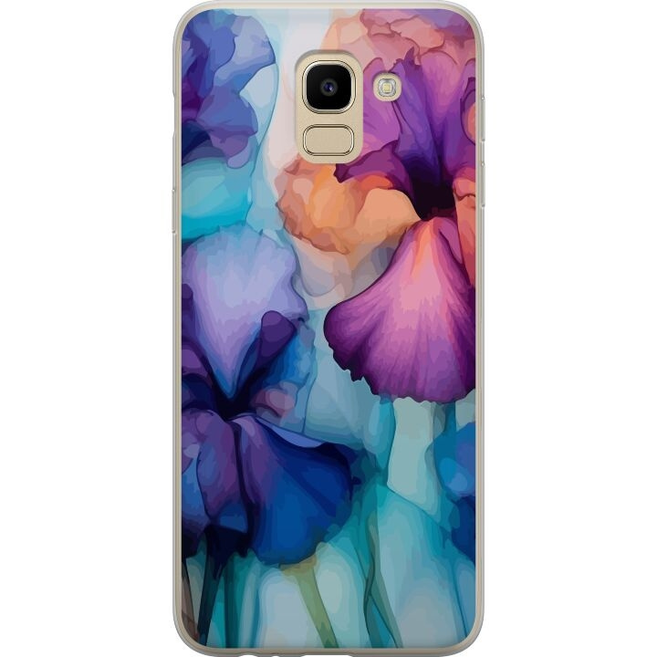 Mobiele hoes voor Samsung Galaxy J6 met Magische bloemen ontwerp in de groep SMARTPHONE & TABLETS / Mobielbescherming / Samsung bij TP E-commerce Nordic AB (A60473)