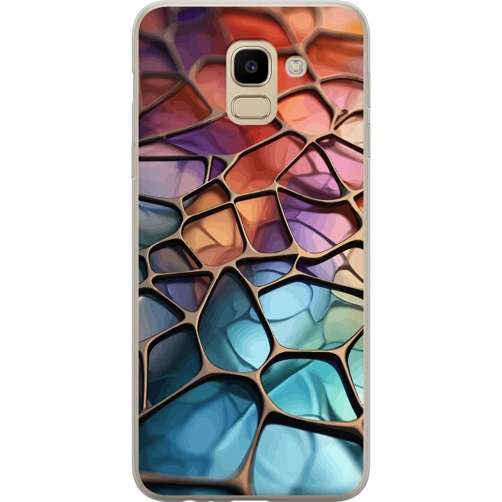 Mobiele hoes voor Samsung Galaxy J6 met Metallic patroon ontwerp in de groep SMARTPHONE & TABLETS / Mobielbescherming / Samsung bij TP E-commerce Nordic AB (A60480)