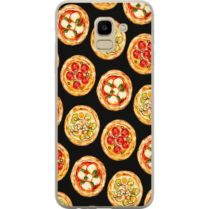 Mobiele hoes voor Samsung Galaxy J6 met Pizza ontwerp in de groep SMARTPHONE & TABLETS / Mobielbescherming / Samsung bij TP E-commerce Nordic AB (A60483)