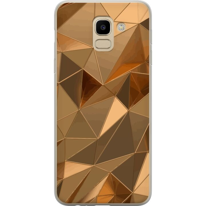 Mobiele hoes voor Samsung Galaxy J6 met 3D Goud ontwerp in de groep SMARTPHONE & TABLETS / Mobielbescherming / Samsung bij TP E-commerce Nordic AB (A60494)