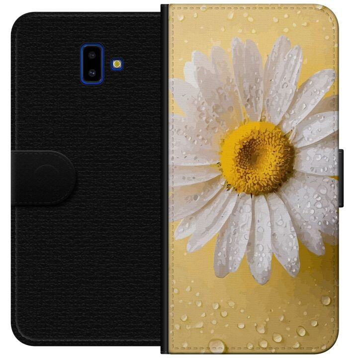 Portemonnee-hoesje voor Samsung Galaxy J6+ met Porseleinbloem ontwerp in de groep SMARTPHONE & TABLETS / Mobielbescherming / Samsung bij TP E-commerce Nordic AB (A60497)