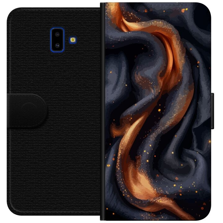 Portemonnee-hoesje voor Samsung Galaxy J6+ met Vurig zijde ontwerp in de groep SMARTPHONE & TABLETS / Mobielbescherming / Samsung bij TP E-commerce Nordic AB (A60498)