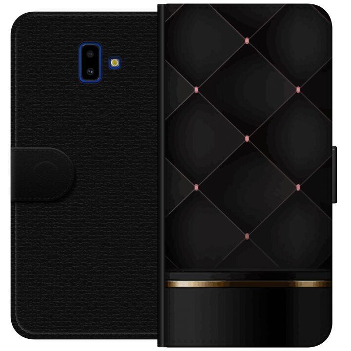 Portemonnee-hoesje voor Samsung Galaxy J6+ met Luxe lijn ontwerp in de groep SMARTPHONE & TABLETS / Mobielbescherming / Samsung bij TP E-commerce Nordic AB (A60512)