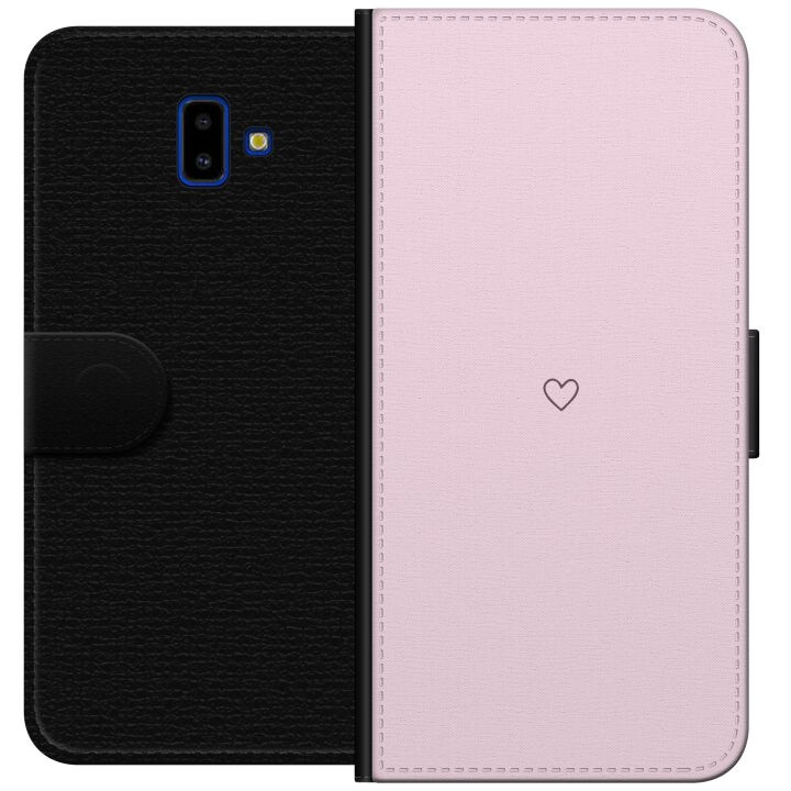 Portemonnee-hoesje voor Samsung Galaxy J6+ met Hart ontwerp in de groep SMARTPHONE & TABLETS / Mobielbescherming / Samsung bij TP E-commerce Nordic AB (A60516)