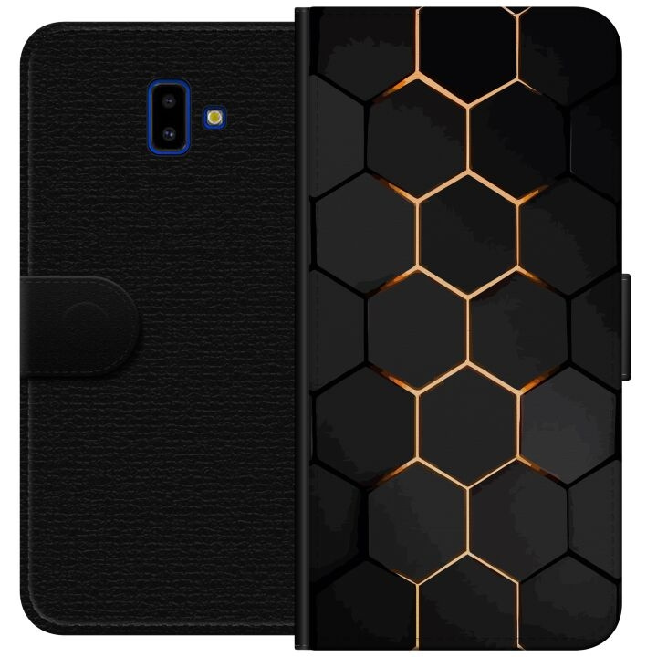 Portemonnee-hoesje voor Samsung Galaxy J6+ met Luxe Patroon ontwerp in de groep SMARTPHONE & TABLETS / Mobielbescherming / Samsung bij TP E-commerce Nordic AB (A60522)