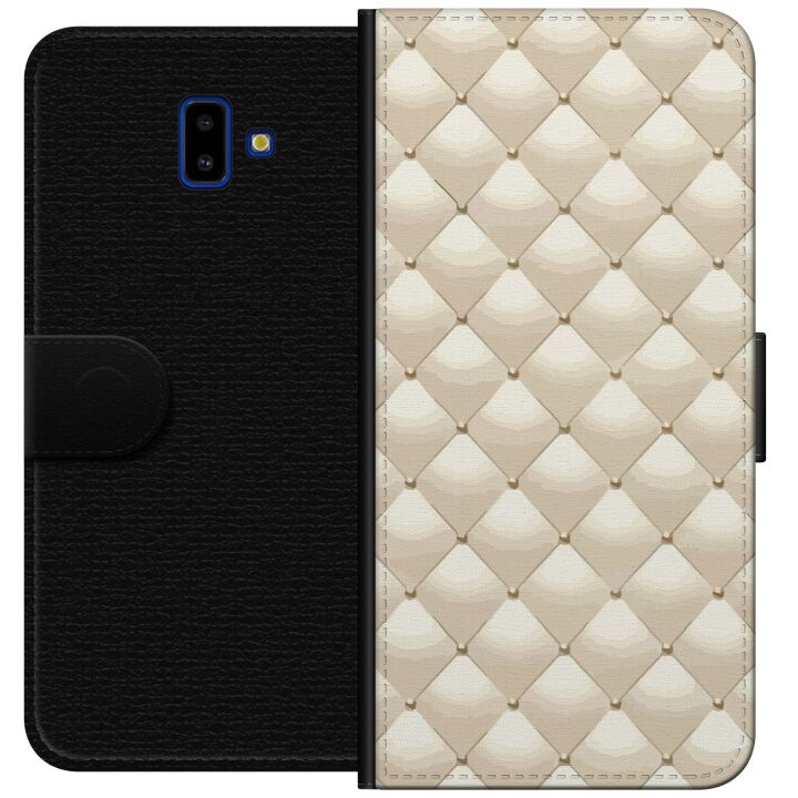 Portemonnee-hoesje voor Samsung Galaxy J6+ met Goudglans ontwerp in de groep SMARTPHONE & TABLETS / Mobielbescherming / Samsung bij TP E-commerce Nordic AB (A60523)