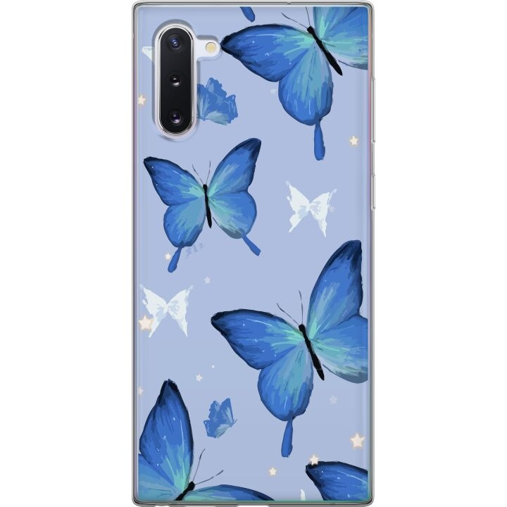 Mobiele hoes voor Samsung Galaxy Note10 met Blauwe vlinders ontwerp in de groep SMARTPHONE & TABLETS / Mobielbescherming / Samsung bij TP E-commerce Nordic AB (A60540)