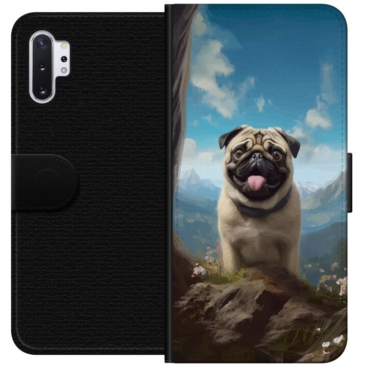 Portemonnee-hoesje voor Samsung Galaxy Note10+ met Blije Hond ontwerp in de groep SMARTPHONE & TABLETS / Mobielbescherming / Samsung bij TP E-commerce Nordic AB (A60596)