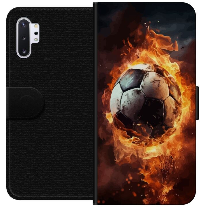 Portemonnee-hoesje voor Samsung Galaxy Note10+ met Voetbal ontwerp in de groep SMARTPHONE & TABLETS / Mobielbescherming / Samsung bij TP E-commerce Nordic AB (A60599)