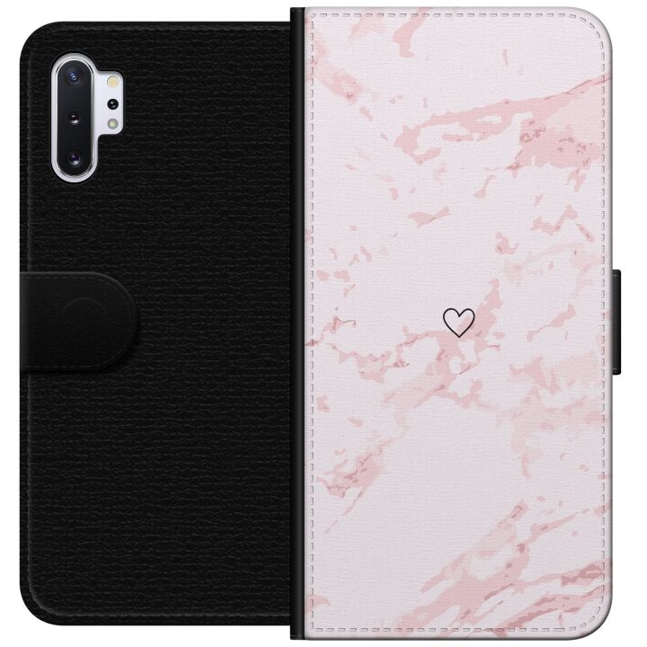 Portemonnee-hoesje voor Samsung Galaxy Note10+ met Roze Hart ontwerp in de groep SMARTPHONE & TABLETS / Mobielbescherming / Samsung bij TP E-commerce Nordic AB (A60601)