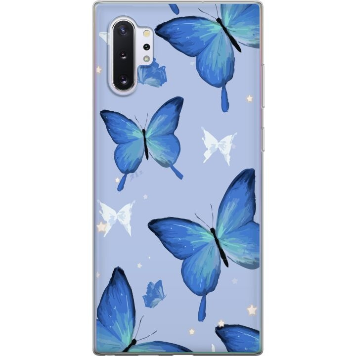 Mobiele hoes voor Samsung Galaxy Note10+ met Blauwe vlinders ontwerp in de groep SMARTPHONE & TABLETS / Mobielbescherming / Samsung bij TP E-commerce Nordic AB (A60621)